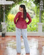 Kutchi Gamthi Patch With Schiffli Work Navratri Special Short Tops