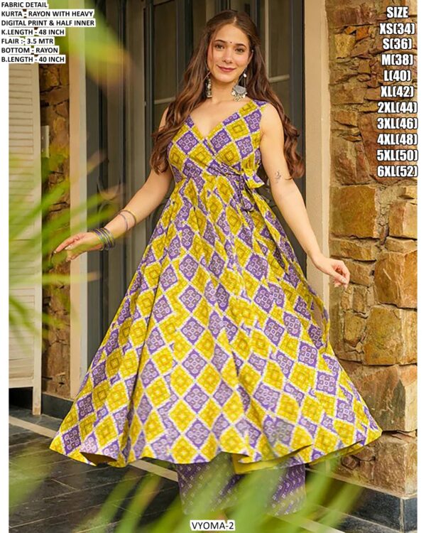 Presents This Designer Two Piece Beautiful Heavy Printed Kurti With Bottom Collection