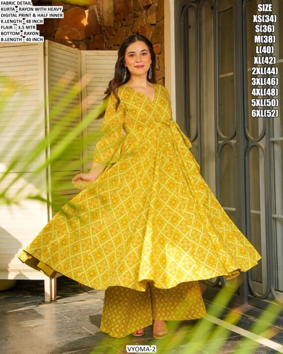 Presents This Designer Two Piece Beautiful Heavy Printed Kurti With Bottom Collection