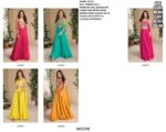Bold Colour Readymade Partywear Three Piece Indo-Western Sets With Contemporary Charm