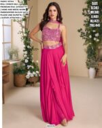 Bold Colour Readymade Partywear Three Piece Indo-Western Sets With Contemporary Charm