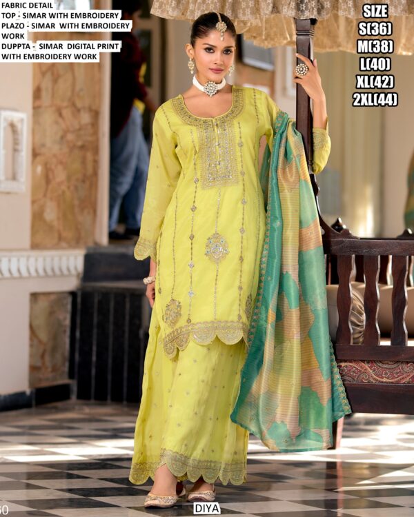 Presenting Diya Catalogue Simar Embroidered Festival Wear Salwar Suits