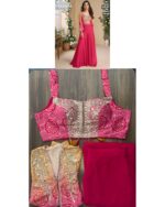 Bold Colour Readymade Partywear Three Piece Indo-Western Sets With Contemporary Charm