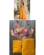 Bold Colour Readymade Partywear Three Piece Indo-Western Sets With Contemporary Charm