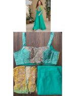Bold Colour Readymade Partywear Three Piece Indo-Western Sets With Contemporary Charm