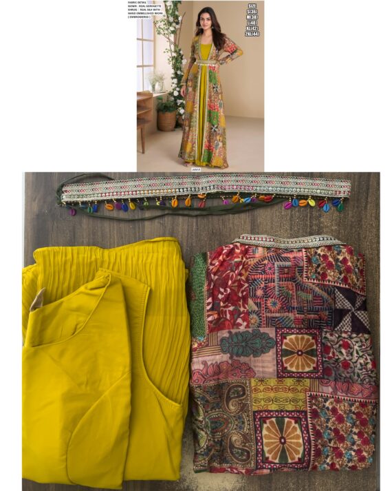 Party Look Exclusive Designer Indo-Western Style Jacket With Gown Collection