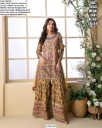 Presenting Latest Festival Collections Of : Crepe Silk Printed With Hand Work Salwar Suits