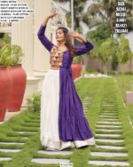 Pure Cotton Gamthi Mirror Work Navratri Lehenga Set Perfect For Garba Nights