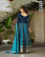 Blooming Fabric Long Anarkali Style Wedding Special Designer Look Readymade Gowns