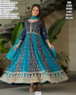 Blooming Fabric Long Anarkali Style Wedding Special Designer Look Readymade Gowns
