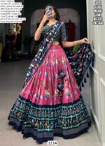 Latest Tussar Silk Lehenga Choli With Beautiful Dupatta For Women Festival Wear