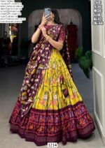Latest Tussar Silk Lehenga Choli With Beautiful Dupatta For Women Festival Wear