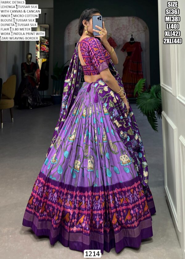 Latest Tussar Silk Lehenga Choli With Beautiful Dupatta For Women Festival Wear