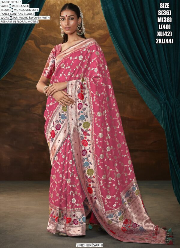 Reflect Timeless Elegance With This Munga Silk Traditional Designer Wedding Sarees