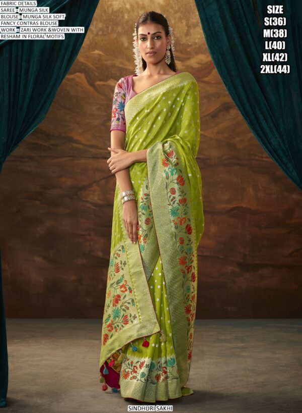 Reflect Timeless Elegance With This Munga Silk Traditional Designer Wedding Sarees