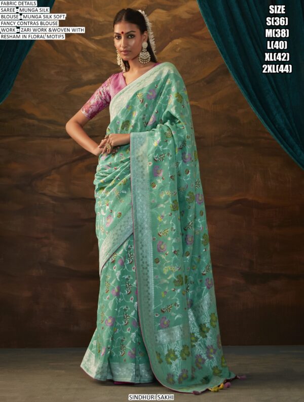 Reflect Timeless Elegance With This Munga Silk Traditional Designer Wedding Sarees