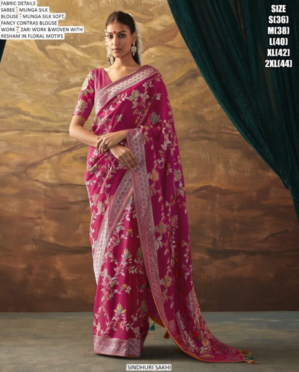 Reflect Timeless Elegance With This Munga Silk Traditional Designer Wedding Sarees