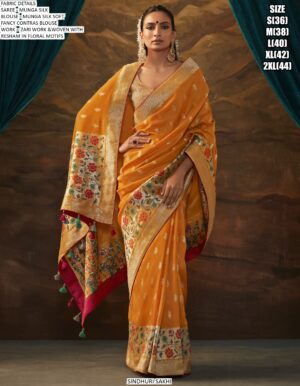 Reflect Timeless Elegance With This Munga Silk Traditional Designer Wedding Sarees