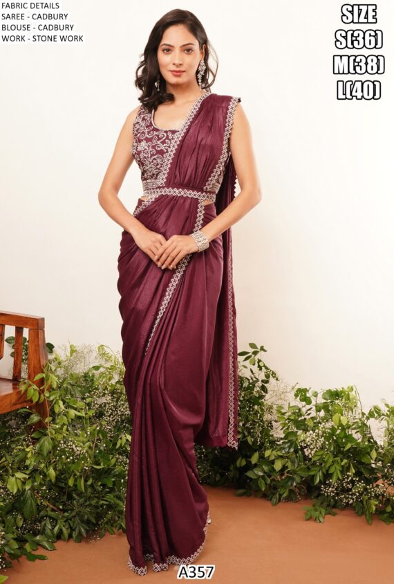We Showcases A357 Party Look Aesthetic One Minute Saree Collection