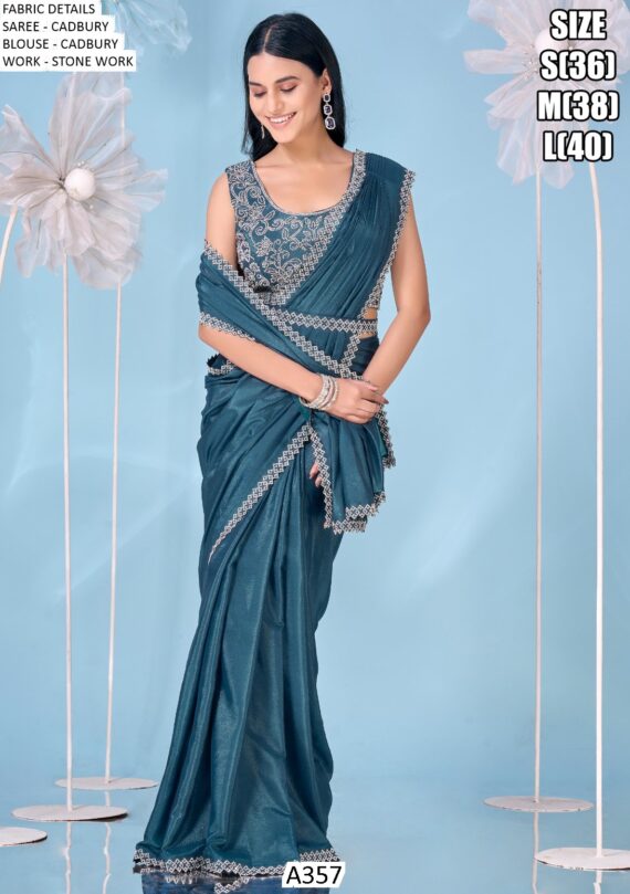 We Showcases A357 Party Look Aesthetic One Minute Saree Collection