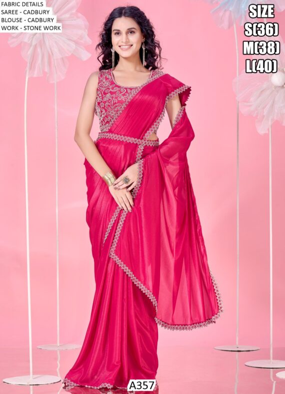We Showcases A357 Party Look Aesthetic One Minute Saree Collection
