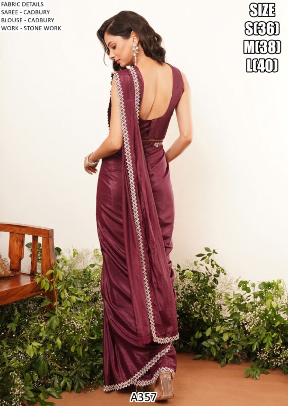 We Showcases A357 Party Look Aesthetic One Minute Saree Collection