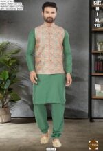 Outluk Wedding Collection, Readymade Heavy Cotton Men's Kurta Pajama And Koti