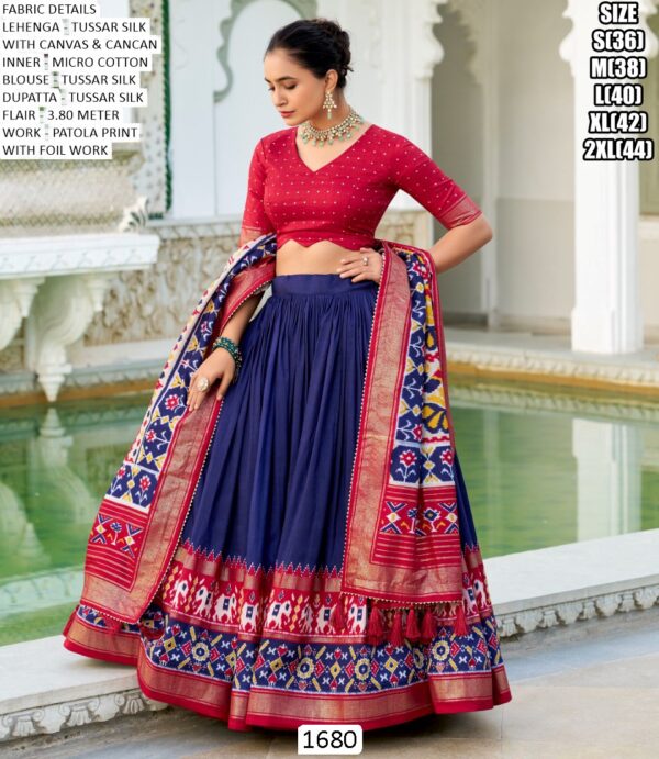 Presenting A Latest Patola Printed Lehenga Choli For Festive Season To Charm Your Look!