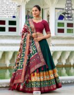 Presenting A Latest Patola Printed Lehenga Choli For Festive Season To Charm Your Look!