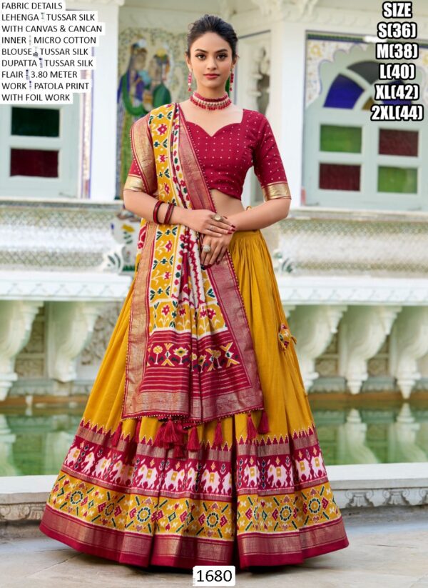 Presenting A Latest Patola Printed Lehenga Choli For Festive Season To Charm Your Look!