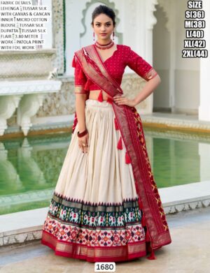 Presenting A Latest Patola Printed Lehenga Choli For Festive Season To Charm Your Look!