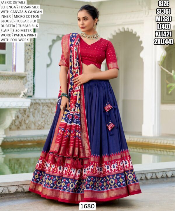 Presenting A Latest Patola Printed Lehenga Choli For Festive Season To Charm Your Look!