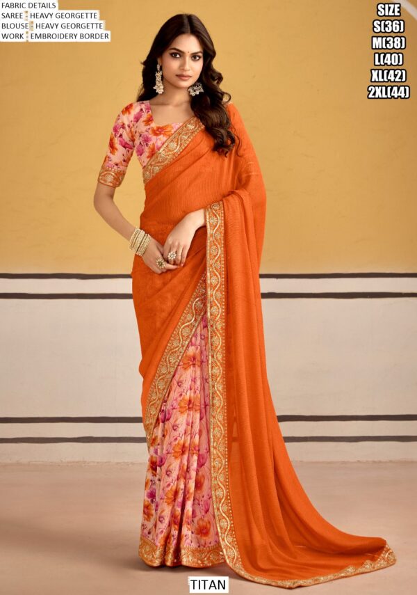 Presenting New Heavy Georgette Printed Saree Collection For Elegant Parties