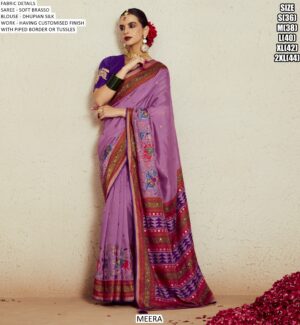 Sets Of Eleven Beautiful Designer Soft Brasso Sarees For Every Occasions