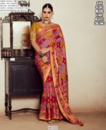 Sets Of Eleven Beautiful Designer Soft Brasso Sarees For Every Occasions
