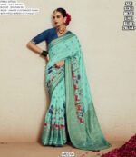 Sets Of Eleven Beautiful Designer Soft Brasso Sarees For Every Occasions