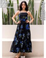 Heavy Flared Georgette Digital Printed Fancy Party Look Ladies Maxi Gowns