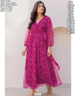 Heavy Flared Georgette Digital Printed Fancy Party Look Ladies Maxi Gowns