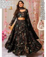 Festive Wear Heavy Airtex Chinon Three-Piece Heavy Digital Printed Lehenga Choli