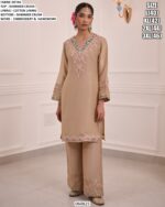 Latest Crushed Shimmer Silk Salwar Suits With Royal Embroidery And Handwork
