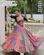 Unleash Your Garba Glam With Our Multi Colour Cotton Printed Navratri Chaniya Choli