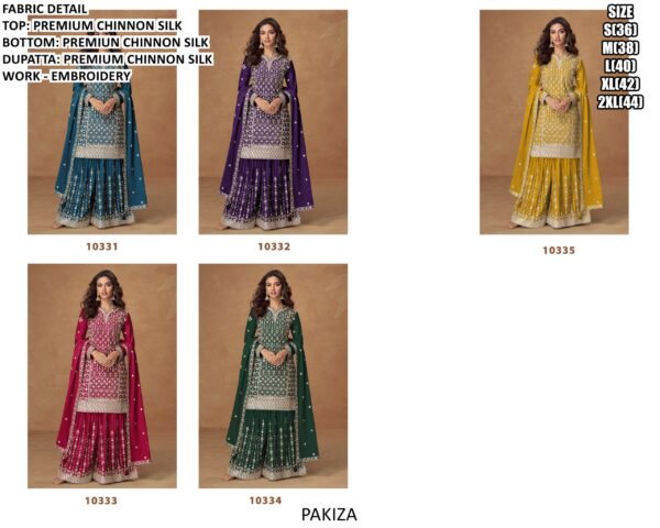 Get Your Hands On The Heavy Embroidery Designer Festival Wear Chinon Silk Plazo Suits