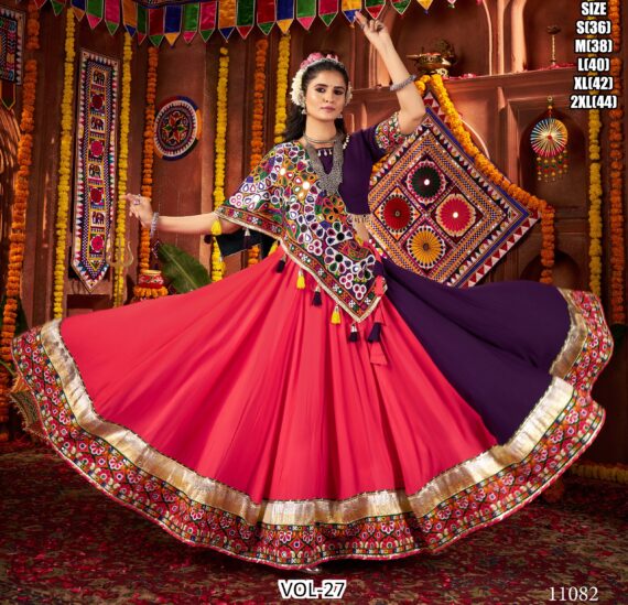 Charismatic Multi-Colour Viscose Cotton Designer Lehenga Choli For This Navratri