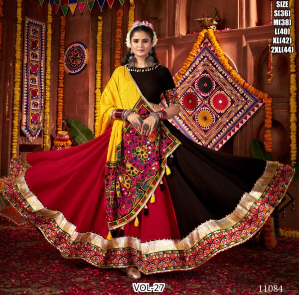Charismatic Multi-Colour Viscose Cotton Designer Lehenga Choli For This Navratri