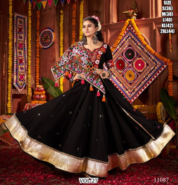 Charismatic Multi-Colour Viscose Cotton Designer Lehenga Choli For This Navratri
