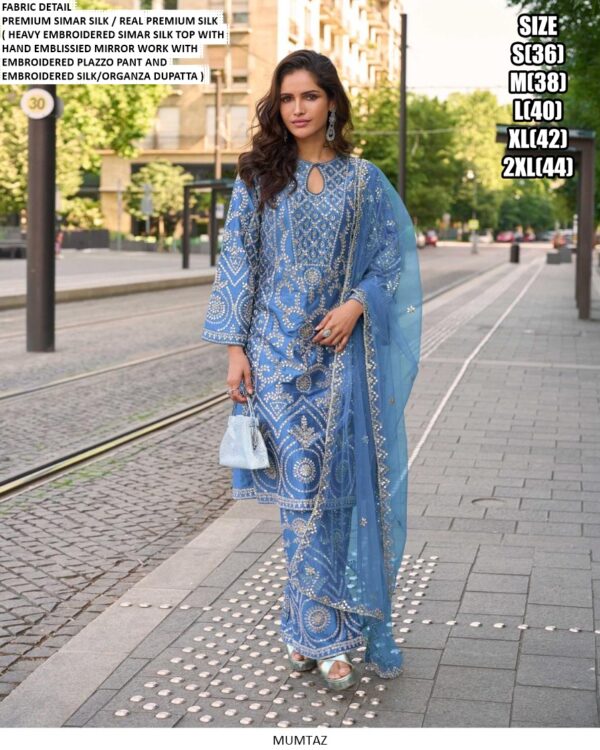 Mumtaz Catalogue Series 10029 To 10031 Simar Silk Heavy Embroidered Readymade Salwar Suits