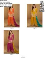 Ready To Wear Chinon Embroidered Gharara Suits (Festive Wear Three-Piece Catalogue Set)