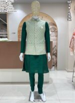Choose From The Exciting Collection Of Pure Silk Kurta Pajama With Designer Koti
