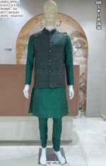 Choose From The Exciting Collection Of Pure Silk Kurta Pajama With Designer Koti