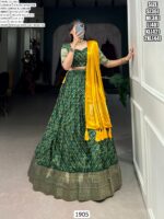 Spread The Aura Of Freshness By Wearing This Viscose Dola Silk Lehenga Choli